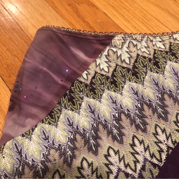 XOXO Collection Y2K Satin Patchwork Asymmetrical Mini Skirt - Picture 11 of 16